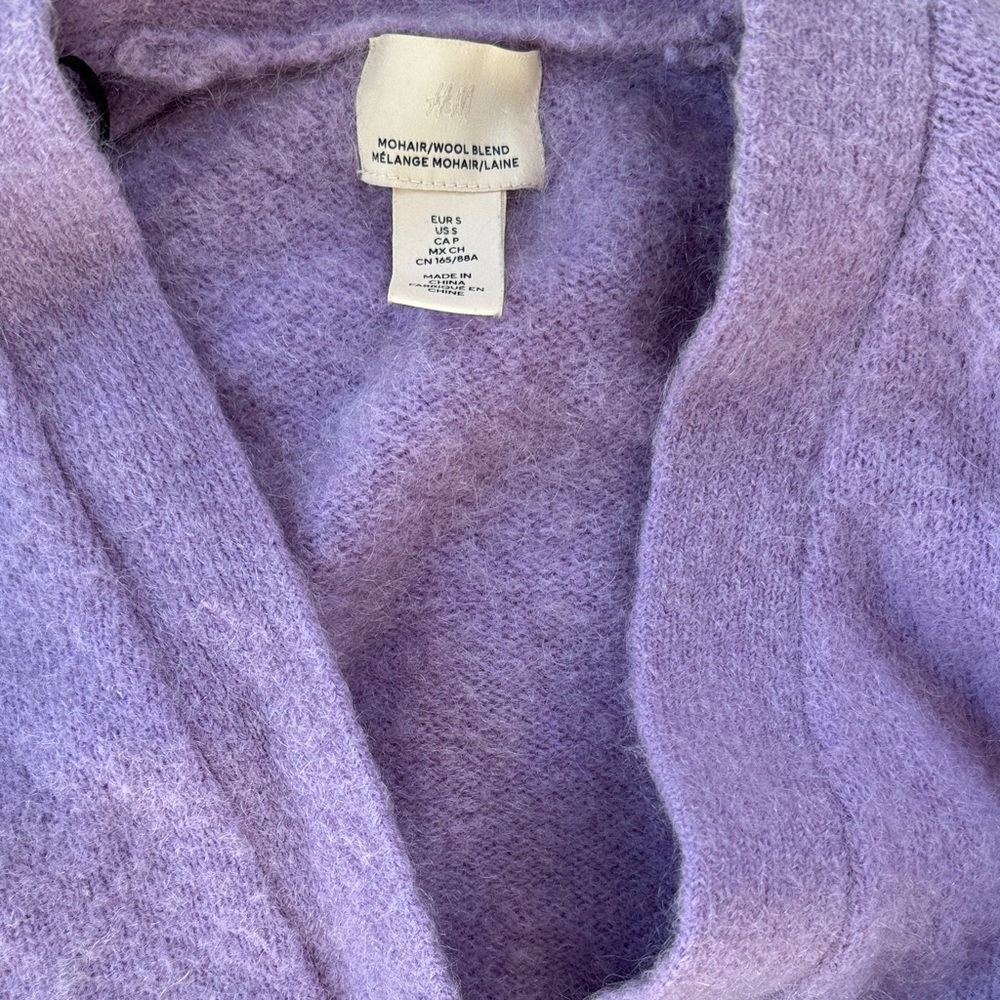 H&M Lavender Purple Button-Up Cardigan - Picture 2 of 7